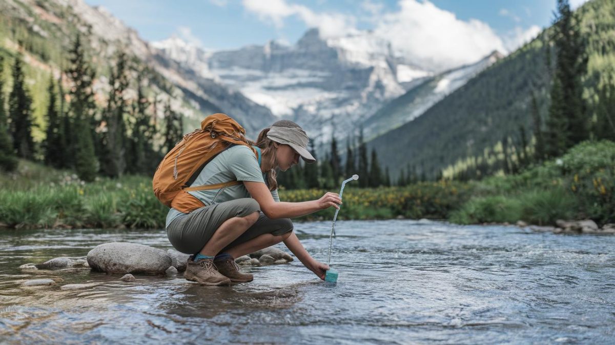 Voyagez léger et sûr avec la paille qui filtre l'eau des rivières et flaques